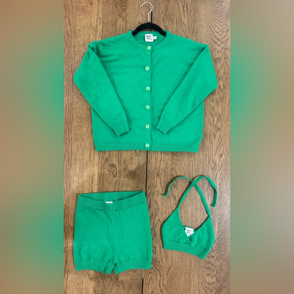 Princess Polly Vibrant Green Cardigan Short Set